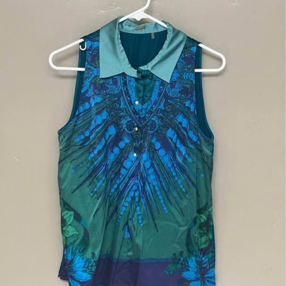 Elie Tahari Silk Sleeveless Shirt Size M